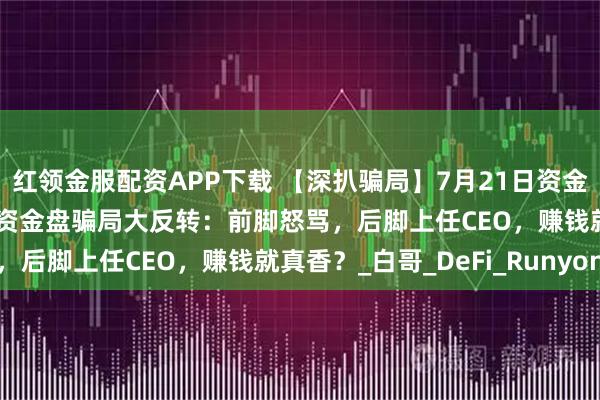 红领金服配资APP下载 【深扒骗局】7月21日资金盘骗局曝光！AIDAv2资金盘骗局大反转：前脚怒骂，后脚上任CEO，赚钱就真香？_白哥_DeFi_Runyon